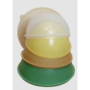 Vintage Tupperware Wonderlier Pastel Mixing Bowl Set of 4 Incomplete Mismatch